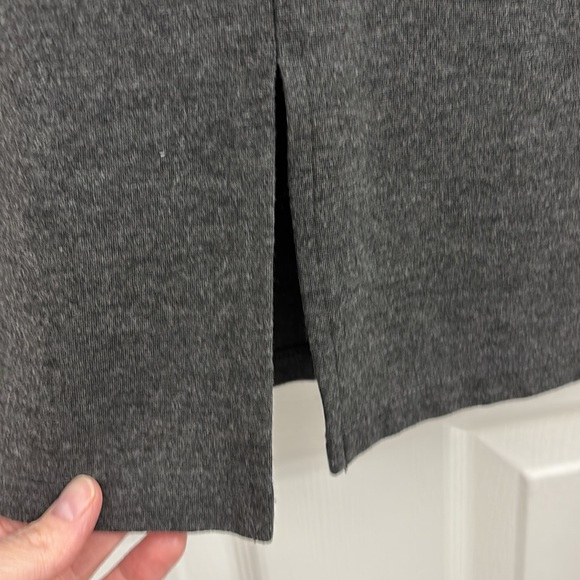 BOGO: Love Scarlett Soft Heathered Gray Pencil Skirt with Back Slit M - Picture 3 of 4